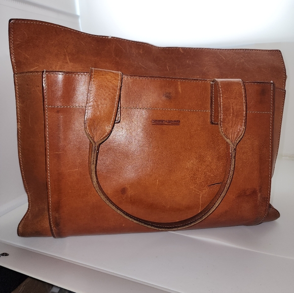 Dooney And Bourke Vintage Alto Executive Cognac Tote And Wallet - Picture 10 of 17